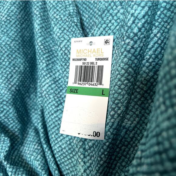 NWT Michael Kors Twist Chain Strap Camisole Dress, Blue, Women's Large - Picture 6 of 7